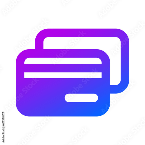 Bank card icon vector