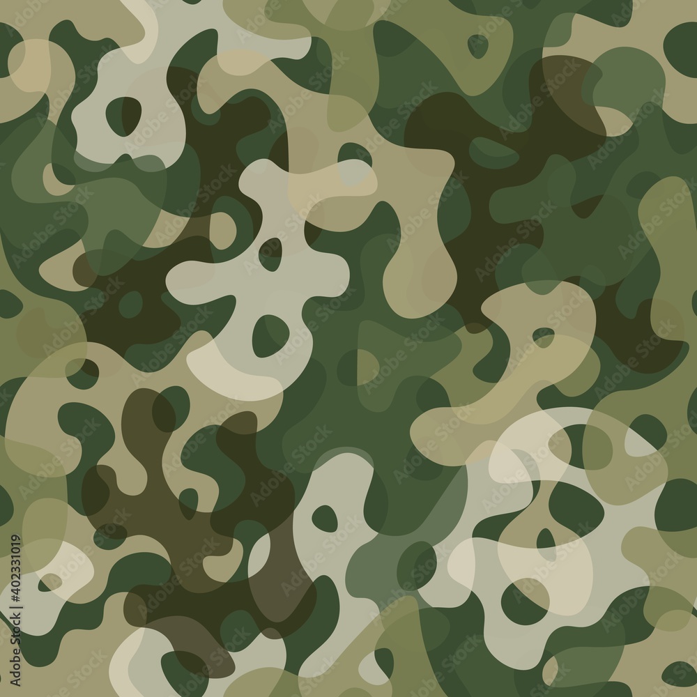 Fototapeta premium Camouflage seamless pattern background masking camo repeat print