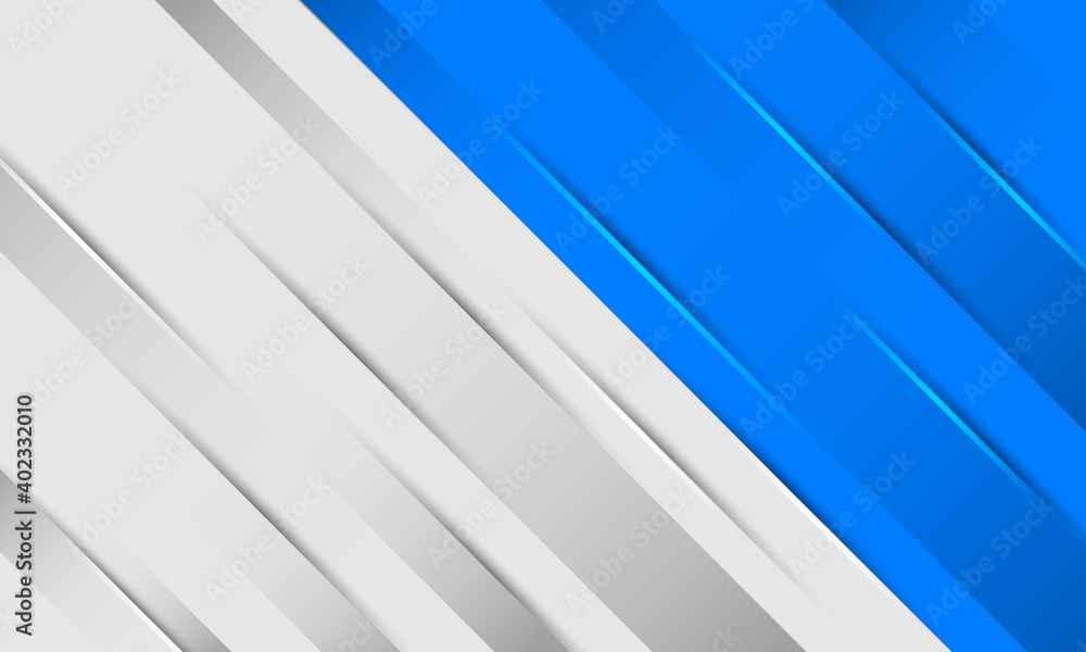 Obraz premium Blue and white geometric stripes shape background.