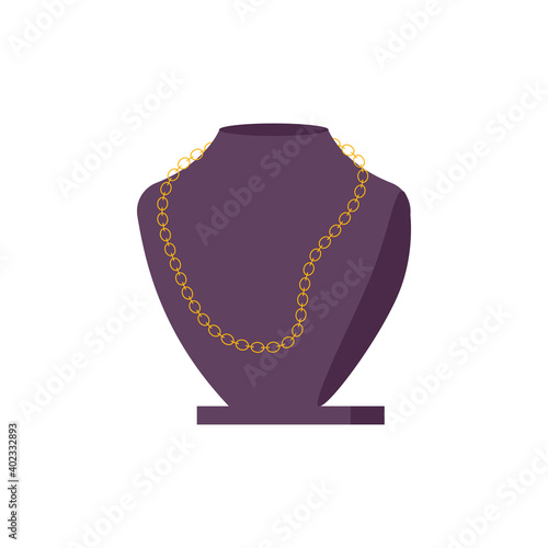 Necklace Flat Illustration
