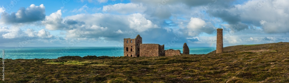 View of Wheal Coates, Chapel Porth Mine, St. Agnes, Cornwall, England