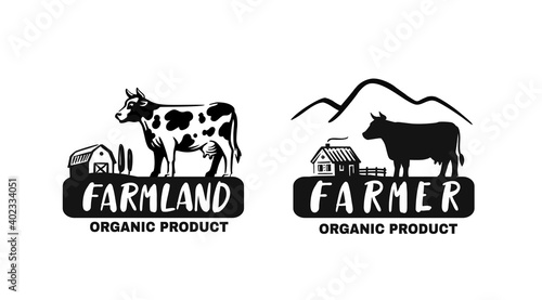 cow in black color with text