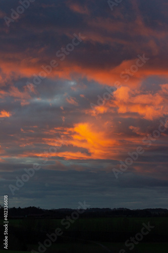 colorful cloudy evening sky © rudolfgeiger