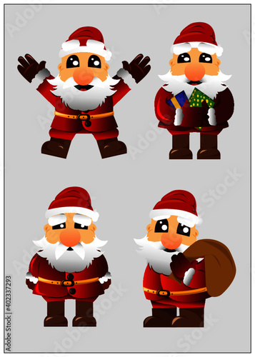 santa claus character set
