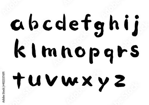 手描き筆書きのアルファベット小文字 photo