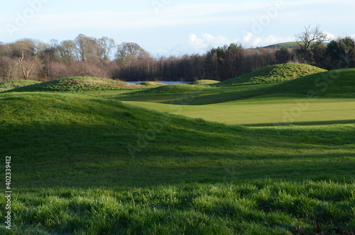 Views across golf courses at Craigtoun, near St Andrews, Fife on a sunny mid December day © Trevor Smith
