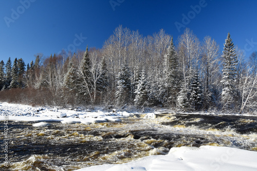 Wallpaper Mural Icy river in the Canadian winters in Quebec Torontodigital.ca