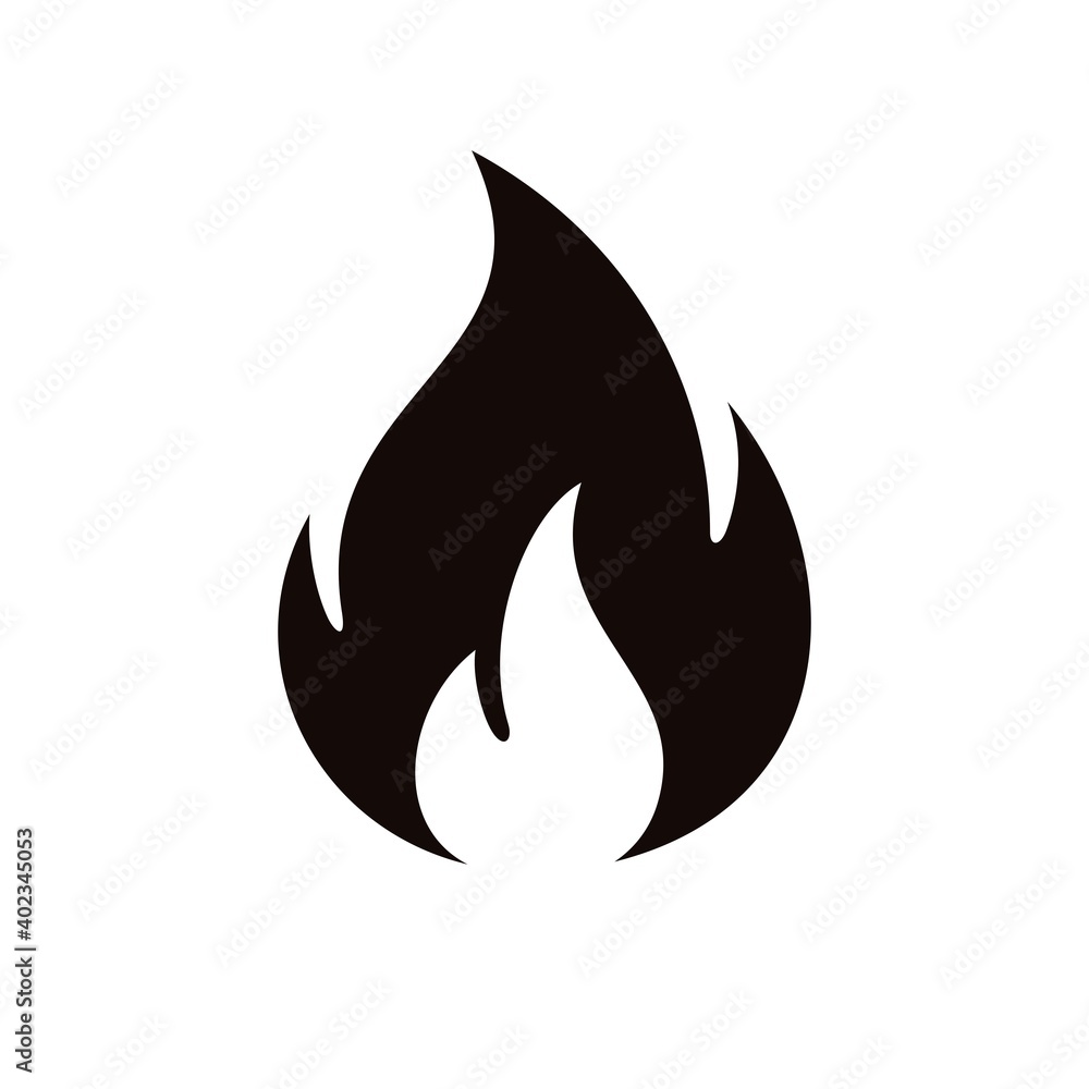 Fire flame logo design. Fire flame silhouette icon. Fire symbols. Vector illustration. Fire flame logo design. Fire flame silhouette icon. Fire symbols. Vector illustration.