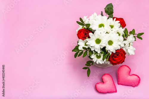 Bouquet of fresh flowers for Valentine s day or Wedding