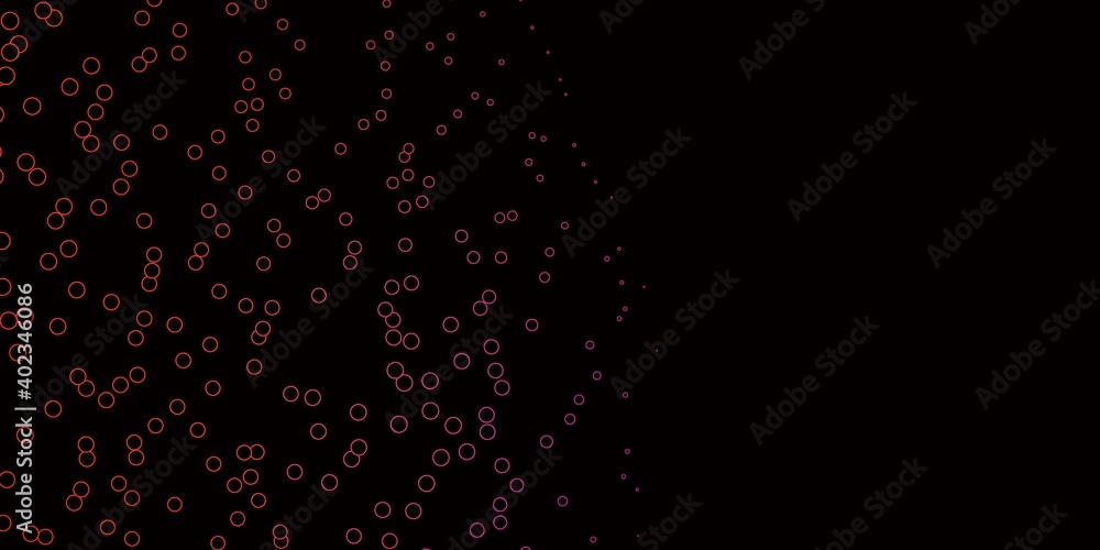 Obraz premium Dark Pink, Red vector pattern with spheres.