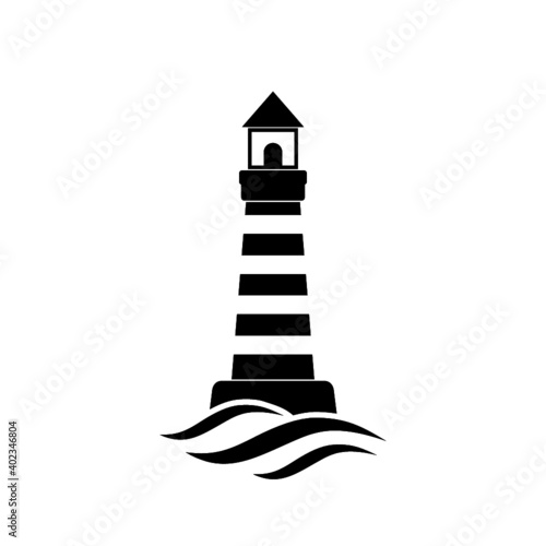 Lighthouse icon isolated on white background