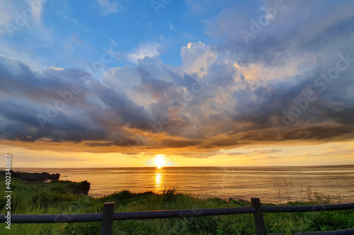 Sunset view at the cape Manzamo
