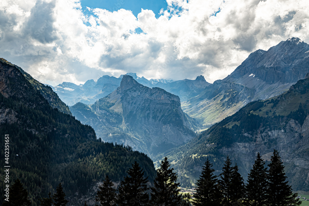 Kandersteg Switzerland - 05.09.2020 View of Gaellihorn and Tschingellochtighorn and Lohner Kandersteg Switzerland - 05.09.2020 View of Gaellihorn and Tschingellochtighorn and Lohner