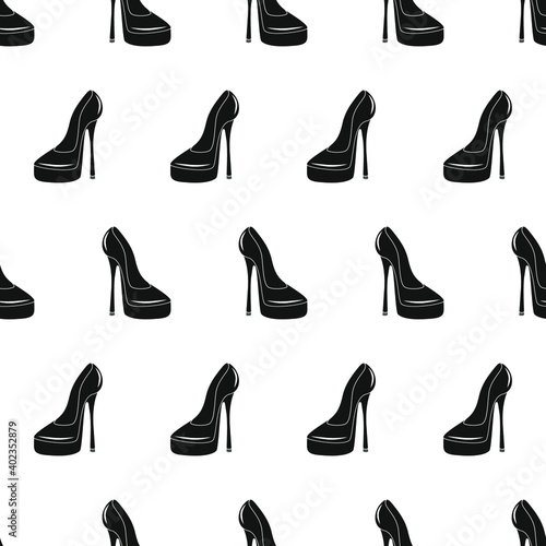 Ellegant fashilonable high heeled women shoes seamless pattern. Vector illustration.