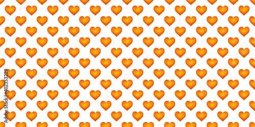 seamless simple cute light background with yellow orange hearts