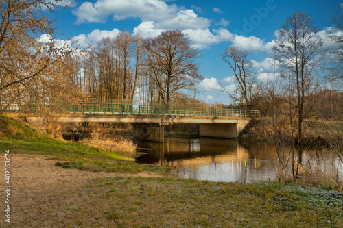 Road bridge, connecting two river banks.