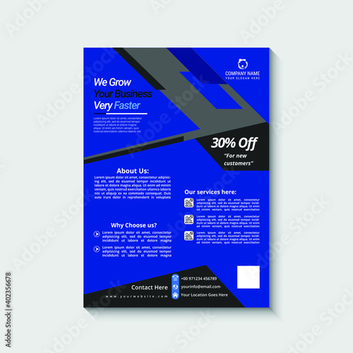 Creative modern business and corporate flyer design templets for 2021