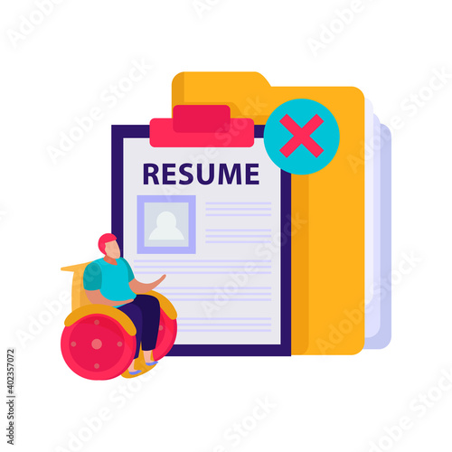 Disabled Person Rejected Composition