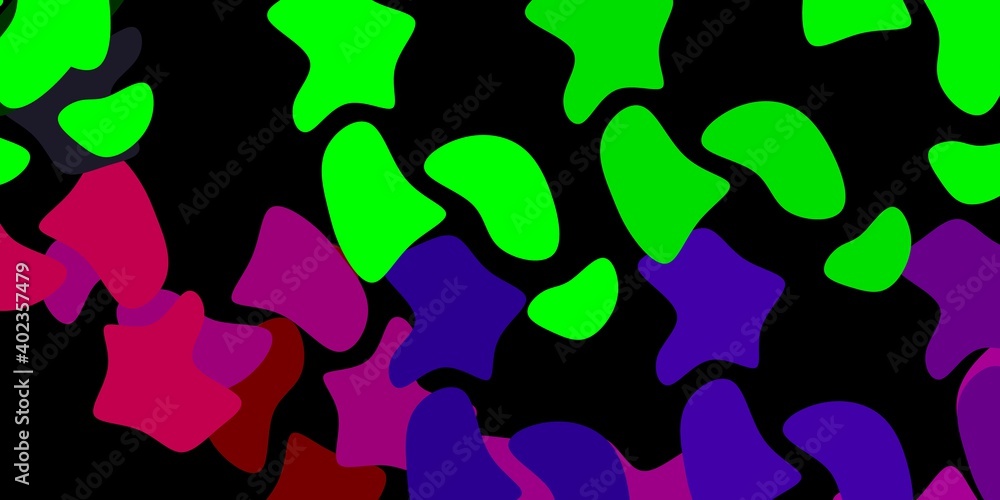 Dark multicolor vector template with abstract forms.