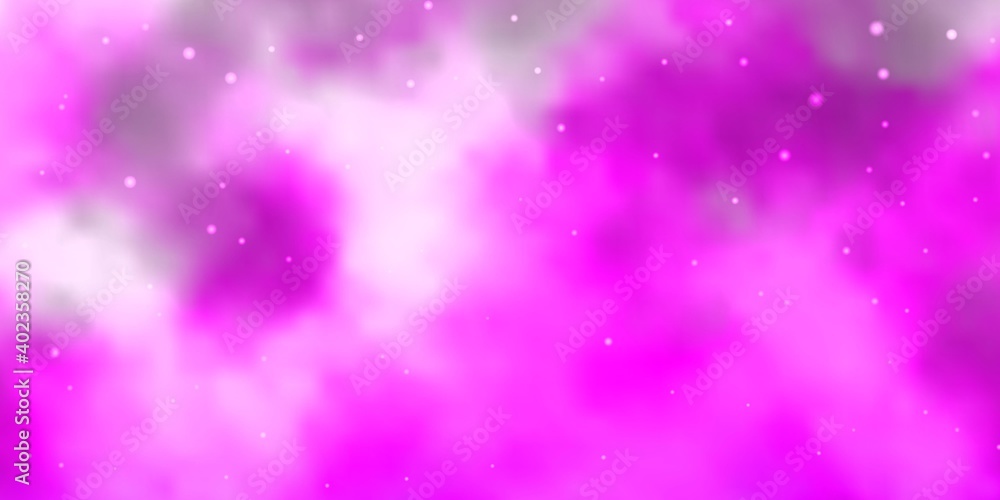 Light Purple vector background with small and big stars. Light Purple vector background with small and big stars.