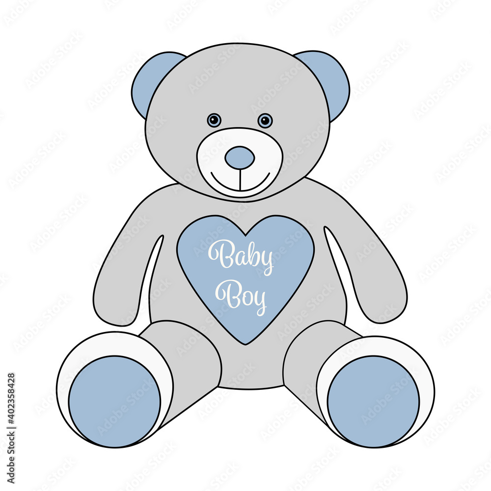 Obraz premium Baby boy teddy bear