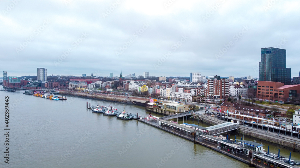 Port of Hamburg Germany from above - travel photography