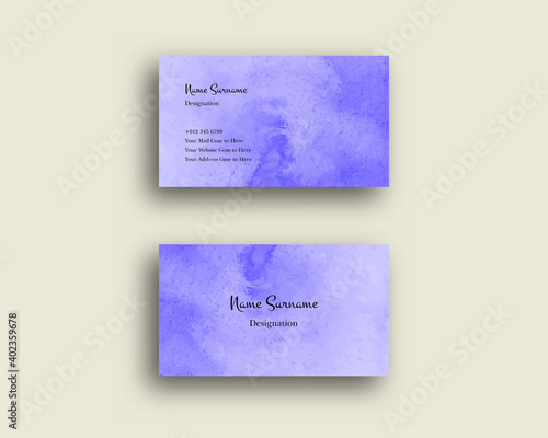 Business Card Wtih Abstract Watercolor shading brush background Texture