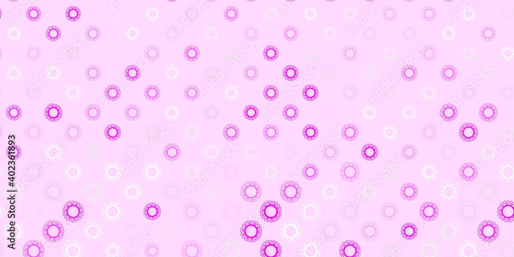 Light pink vector template with flu signs.