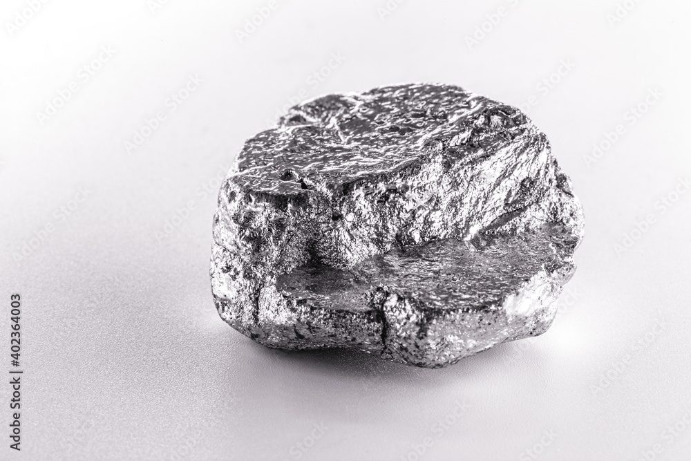 aluminum nuggets on a white background, industrial minerals aluminum nuggets on a white background, industrial minerals