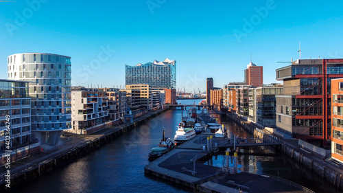 Harbour City district called Hafencity in Hamburg - travel photography © 4kclips