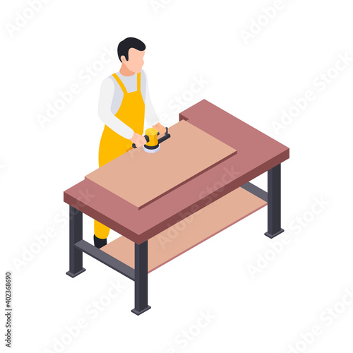 Handcraft Furniture Production Vector Illustration
