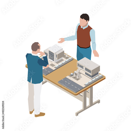 Architect Isometric Composition