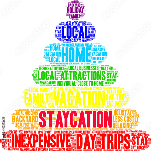 Staycation Word Cloud