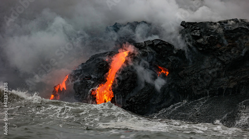 Lava flow near Kalapana Hawaii