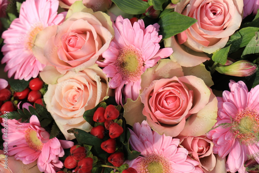 Mixed pink flowers Mixed pink flowers