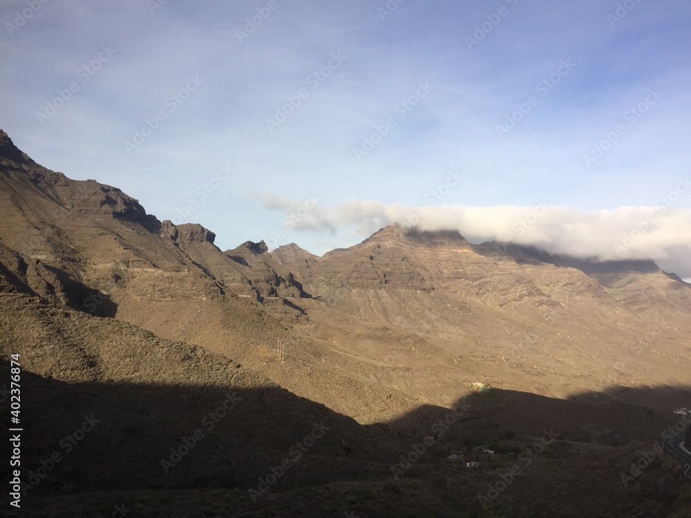 Landschaft mit Wolken auf Gran Canaria