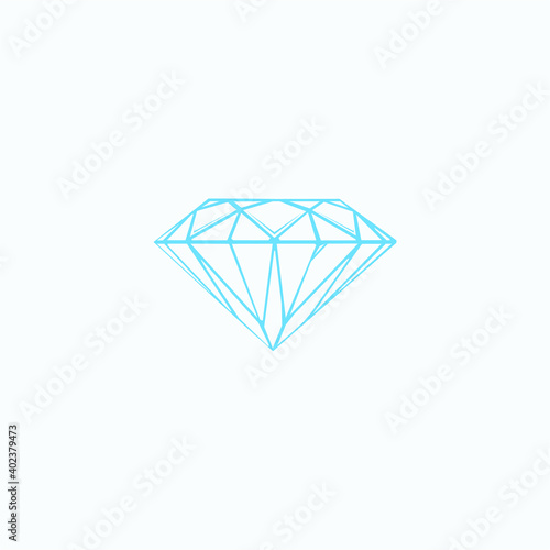 Profile drawing of a diamond.