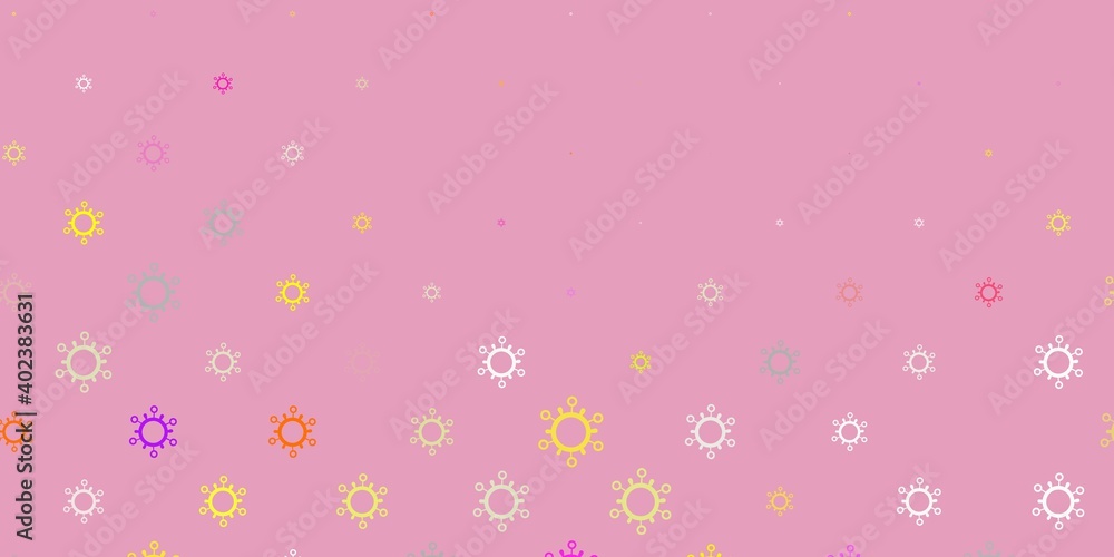 Light gray vector background with covid-19 symbols. Light gray vector background with covid-19 symbols.