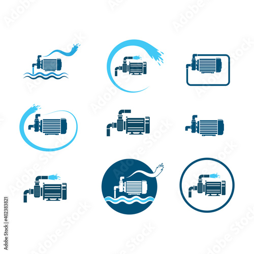 water pump machine icon vector illustration design template