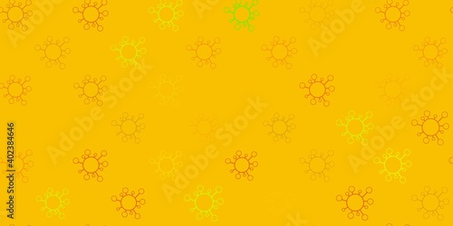 Light green, red vector template with flu signs.