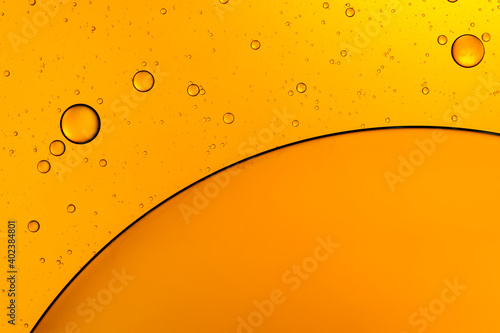 Wallpaper Mural Golden bubbles. Yellow circles. Abstract background. Bubble oil on water. Macro-photography. Torontodigital.ca
