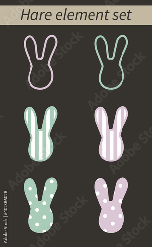 Simple set bunny element scrapbook