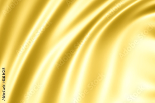 ゴールドの布、波