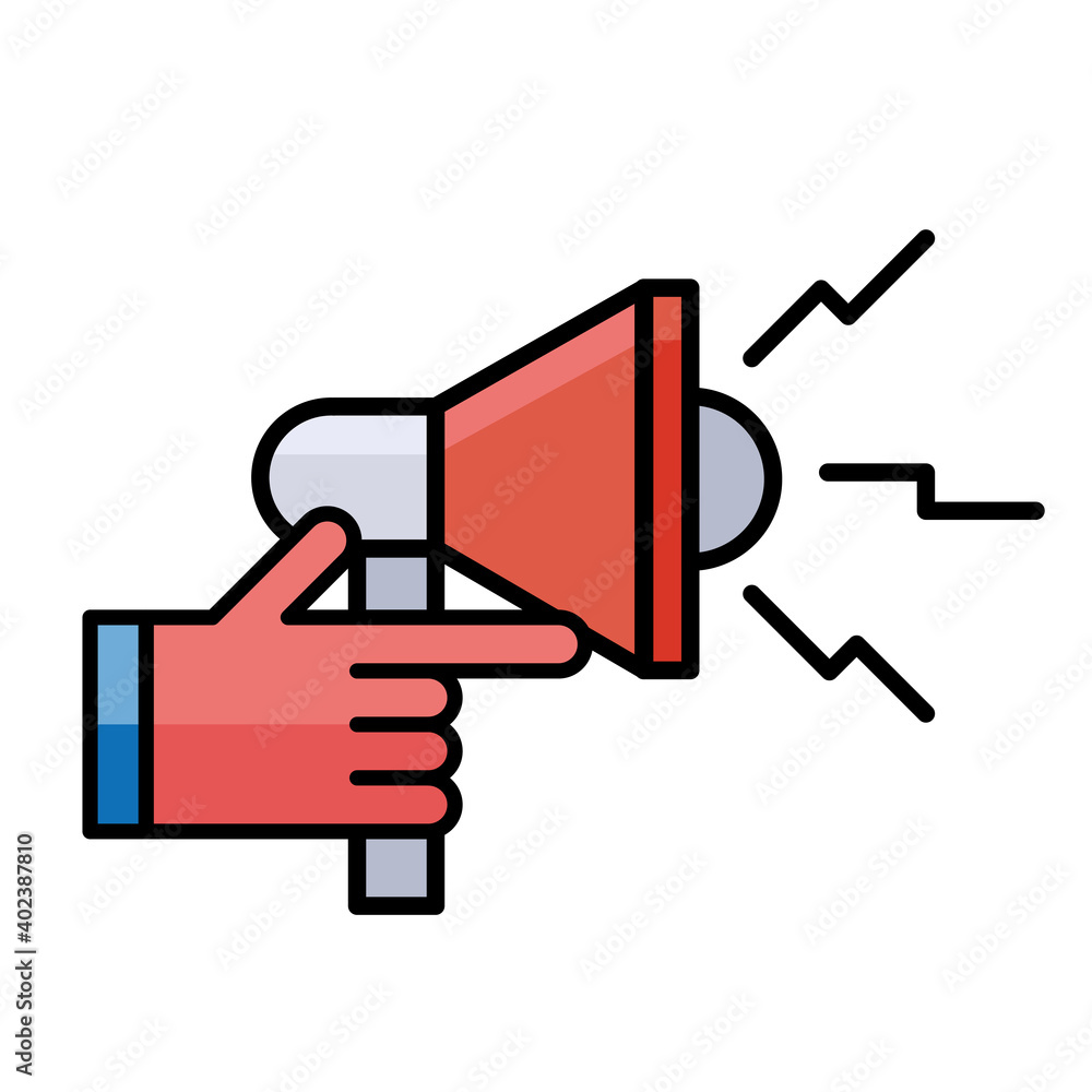 hand holding megaphone vector design hand holding megaphone vector design
