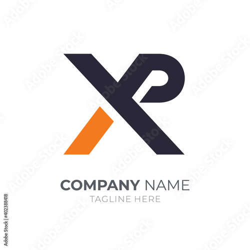 Free Download XP monogram logo. Letter X and letter P flat logo design template - GFXLoad