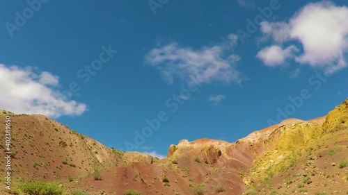 timelapse landscape with clouds moving over mountains - Altay Russia