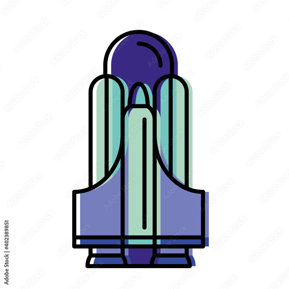 Space rocket in base vector design Space rocket in base vector design