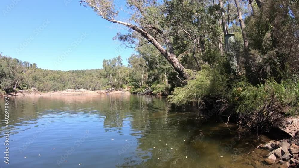 Empty water pool in Perth Hills Western Australia Empty water pool in Perth Hills Western Australia