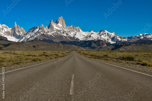 Road towards El Chalten, patagonia