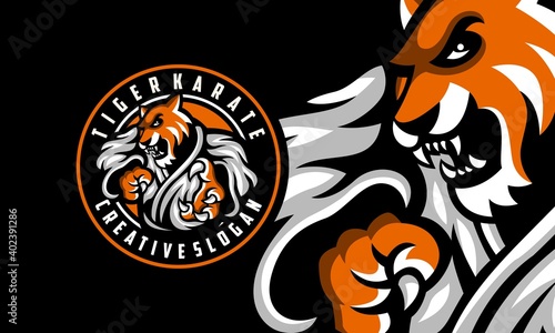 Tiger Karate Awesome Logo Design